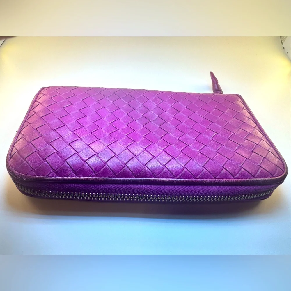 Bottega Veneta Clutch Bottega Veneta Orchid Intrecciato Zip Rare Purple wallet - Picture 3 of 14